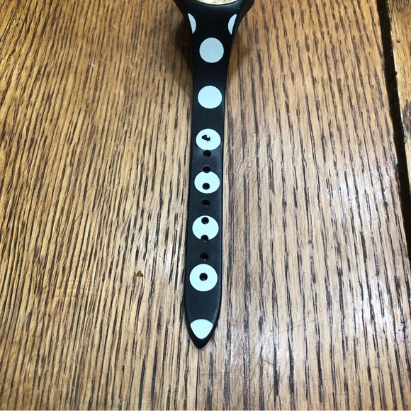 Kate Spade New York Live Colourfully -Black and white rubber band poka dot watch - Picture 2 of 9